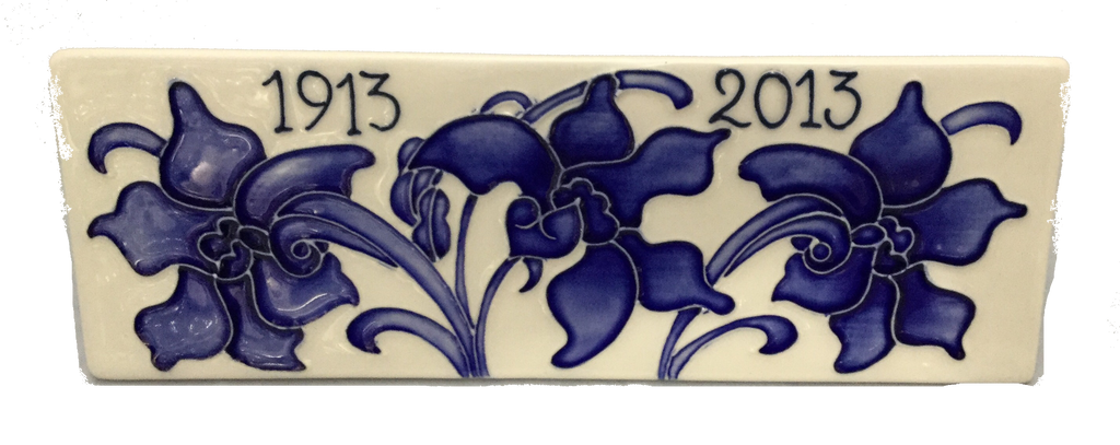 Orchid Moorcoft Plaque 1913-2013