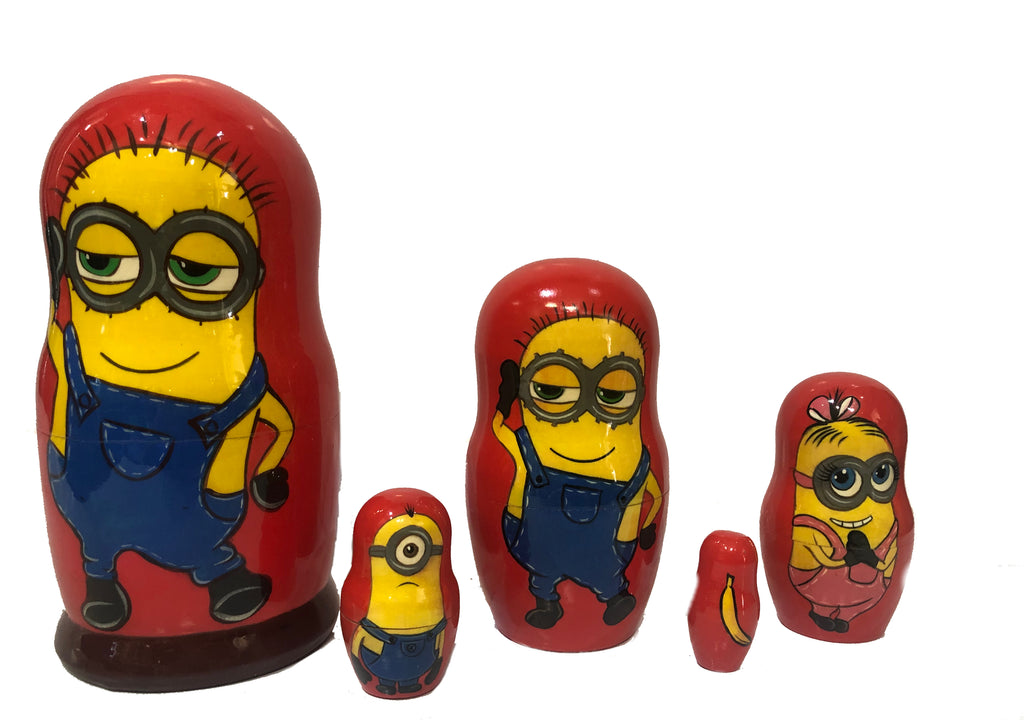 Minions large 5 piece 16cm RED
